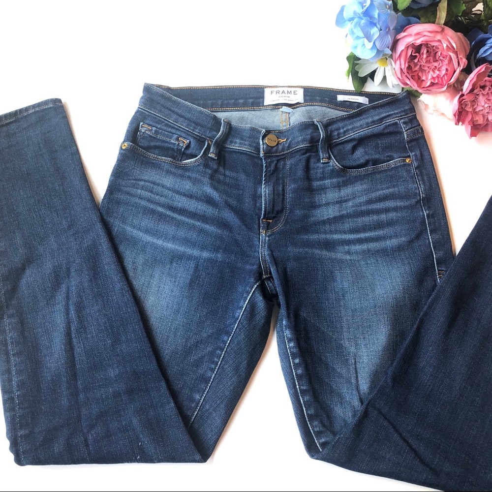 Frame Le Garçon Skinny Jeans Dark Wash Size 24